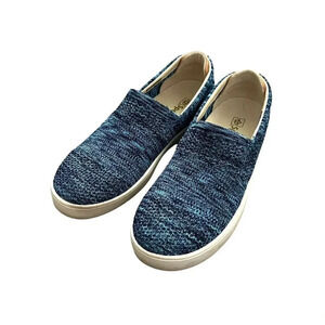 Spenco Women's Bahama Slip On Sneakers Size 8.5 Blue Stretch Mesh Comfort